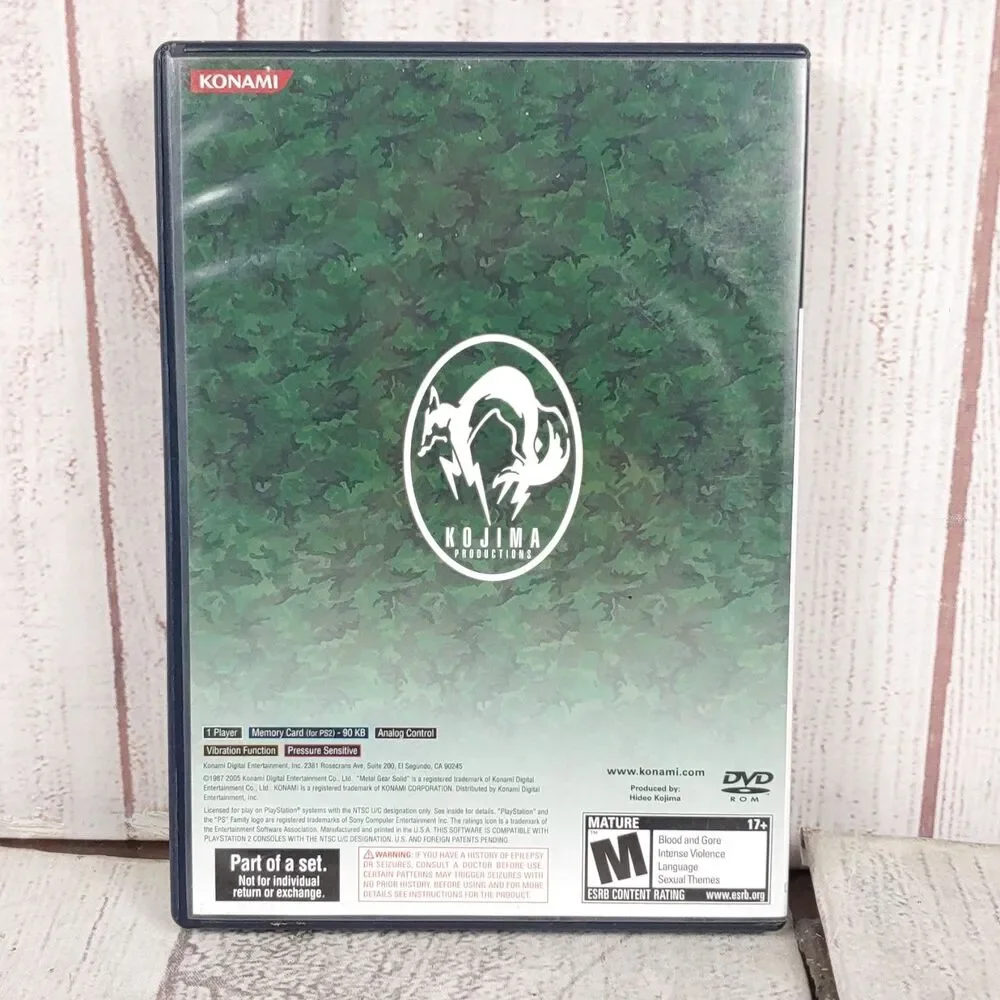 Metal Gear Solid 3 Snake Eater Sony PlayStation 2 PS2 Video Game Disc CIB TESTED